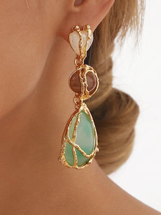 Emerald Muse Artisan Statement Earrings Collection - Image 2
