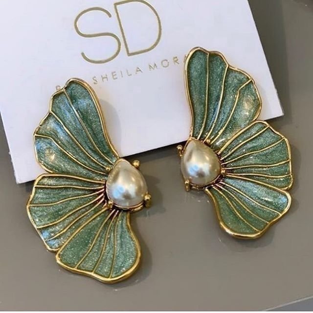 Emerald Muse Artisan Statement Earrings Collection - Image 3